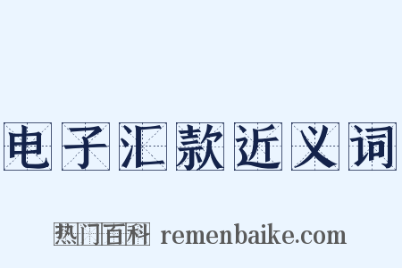 电子汇款近义词是什么意思的图片